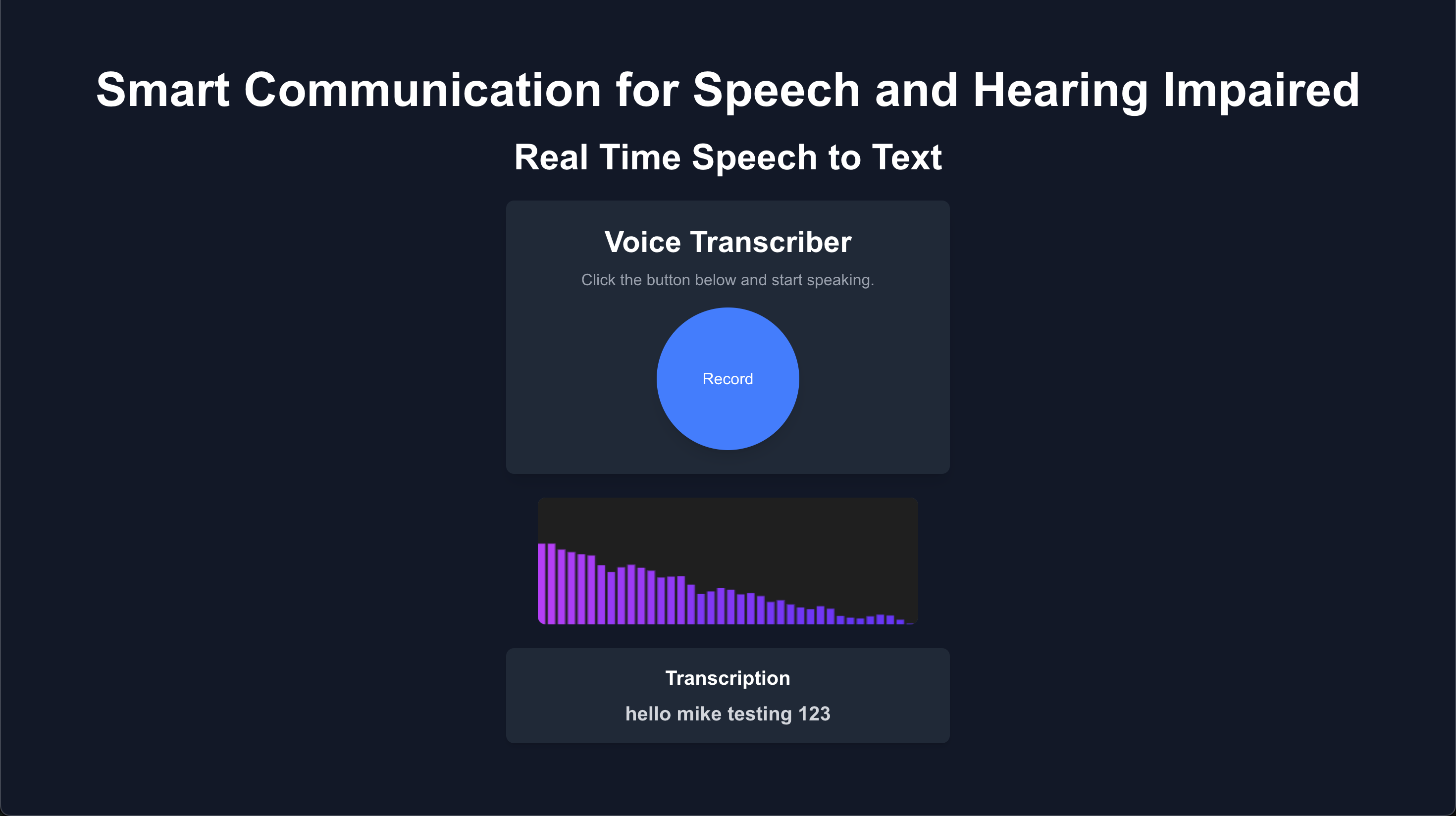 Real Time Speech-2-Text